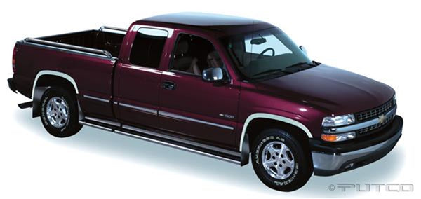 Stainless Steel Fender Trim-Chevrolet Silverado / 01-04 HD - Full (With Fender Flares) Stainless Steel Fender Trim-Chevrolet Suburban - Full (With Fender Flares) Stainless Steel Fender Trim-GMC Sierra / 01-04 HD