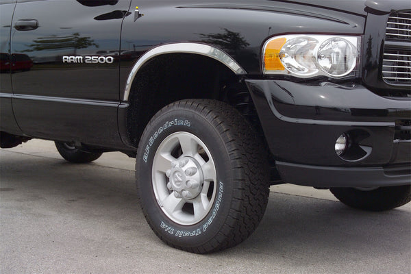 Stainless Steel Fender Trim-Ford Ranger w/o factory molding - Full (With style indentations to fit the contour of the body, Does not fit step-side)