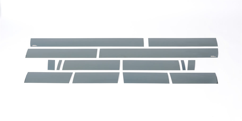 Black Platinum Rocker Panels  -Chevrolet Silverado Ext Cab 8 ft Long Box - 6" wide - 14 pcs