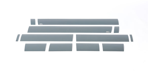 Black Platinum Rocker Panels  -Chevrolet Silverado Ext Cab 5.5ft Short box - 6" wide - 12 pcs