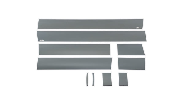 Black Platinum Rocker Panels  -GMC Sierra Reg Cab 8 ft Long Box - 6" wide - 10 pcs