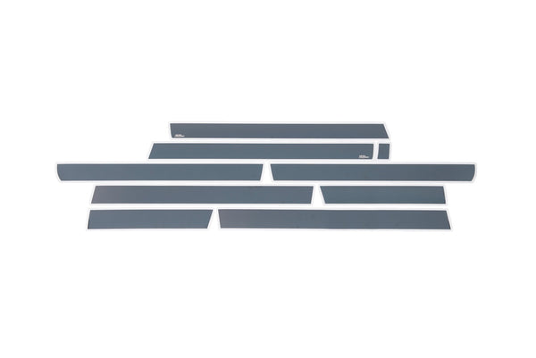 Black Platinum Rocker Panels  -Chevrolet Silverado HD - Crew Cab 8ft Long Box (10 Pcs).