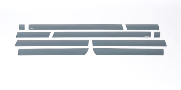 Black Platinum Rocker Panels  -Chevrolet Silverado HD - Double Cab - 8FT Long Box 10 pcs