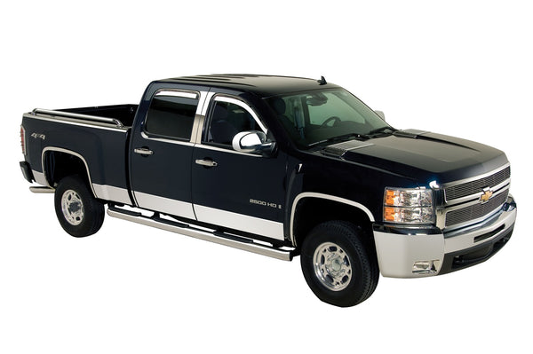 Stainless Steel Rocker Panels-Chevrolet Silverado HD - Regular Cab Dually 8 pcs
