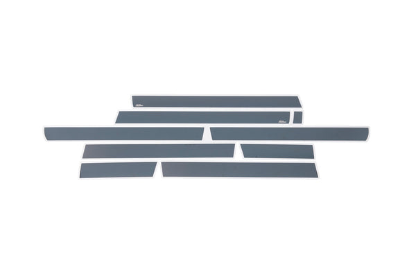 Black Platinum Rocker Panels  -GMC Sierra HD - Crew Cab 8FT Long Box (10 pcs)