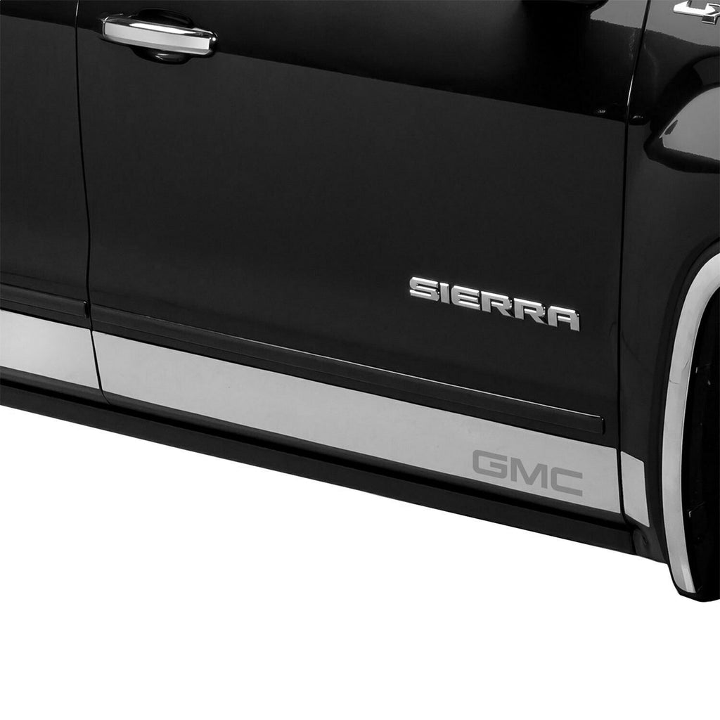 GM Stainless Steel Rocker Panels-GMC Sierra LD - Regular Cab - 8ft Long Box