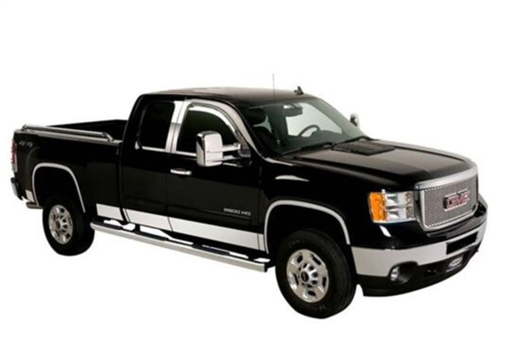 GM Stainless Steel Rocker Panels-GMC Sierra LD - Double Cab - 6.5ft Standard Box