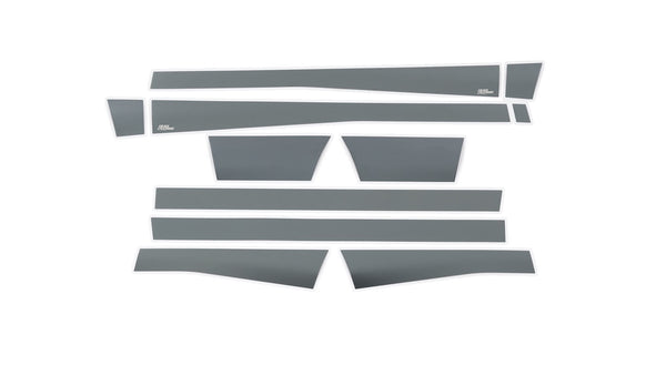 Black Platinum Rocker Panels  -RAM 2500/3500 Crew Cab 6.5" Short Box  - 5.5" Wide (W/O Factory flares) 12 pcs