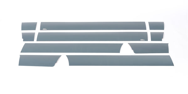 Black Platinum Rocker Panels  -Ford F-150 Reg Cab 8 ft Long Box - 7" Wide (10 pcs).