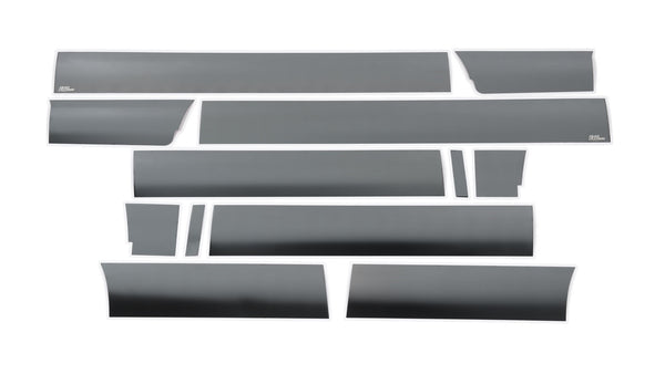 Black Platinum Rocker Panels  -Ford F-150 Super Crew 6.5 Short Box - 7" Wide (12 pcs)