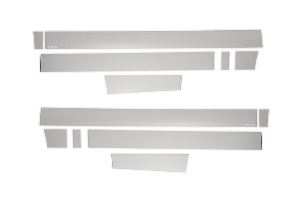 Stainless Steel Rocker Panels-Ford F-150 Super Cab 6.5ft Standard Box (4.25" tall, 12 Pieces)