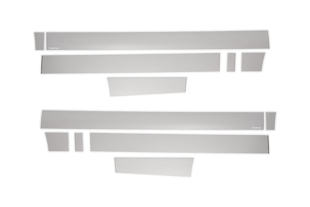 Stainless Steel Rocker Panels-Ford F-150 Super Crew 6.5ft Standard Box (4.25" tall, 12 Pieces)