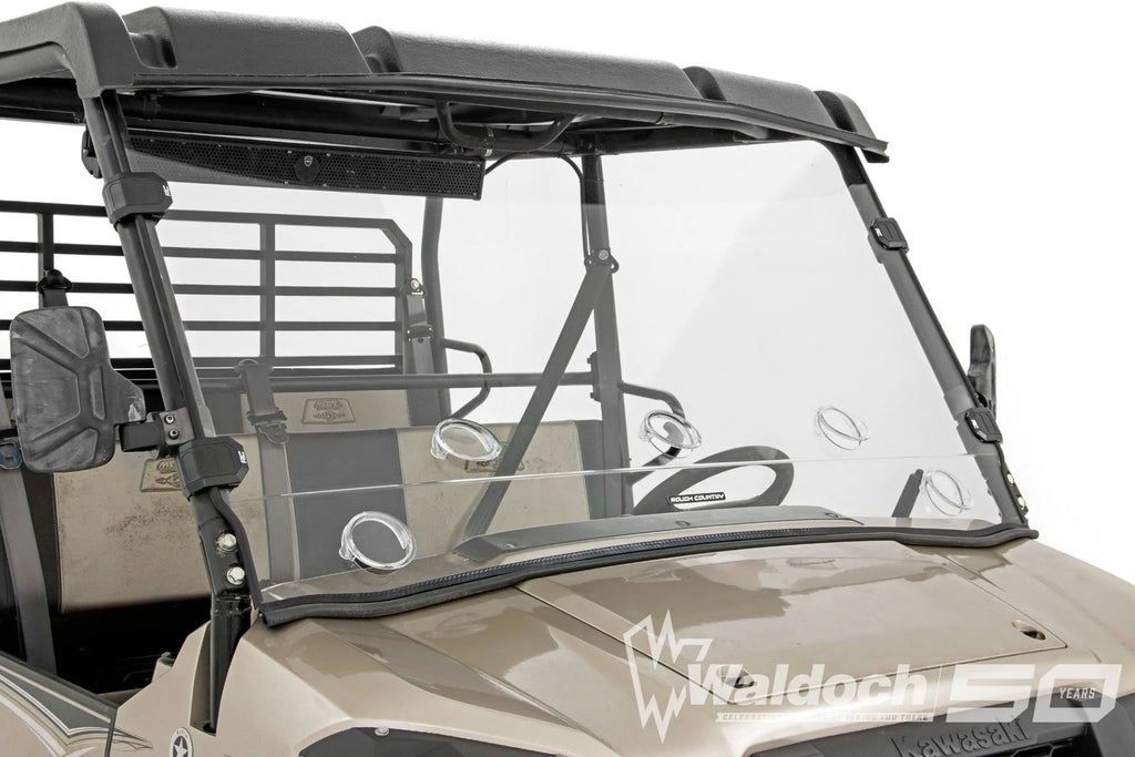 Vented Full Windshield | Scratch Resistant | Kawasaki Mule PRO-FX
