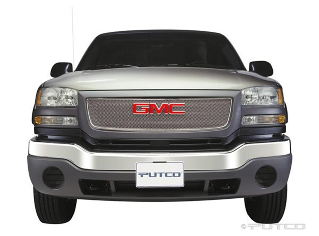 Liquid Mesh Grilles-GMC Sierra Light/Heavy Duty (Covering Logo) - Bolt on