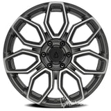 - ARENA COBRA 22X10 6x139.7 -18 4.76 106.1 - TEXTURE GUN METAL MACHINE CLEAR COAT