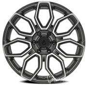 - ARENA COBRA 22X10 6x139.7 -18 4.76 106.1 - TEXTURE GUN METAL MACHINE CLEAR COAT