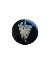 W141 - WHEEL CENTER SECTION ONLY - BLACK WITH WALDOCH W CHROME LOGO
