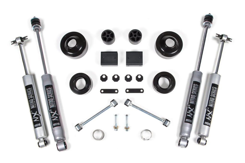 BDS Suspension 2" Coil Spacer Kit 2012-2018 Jeep Wrangler JK 2 Door 1429H