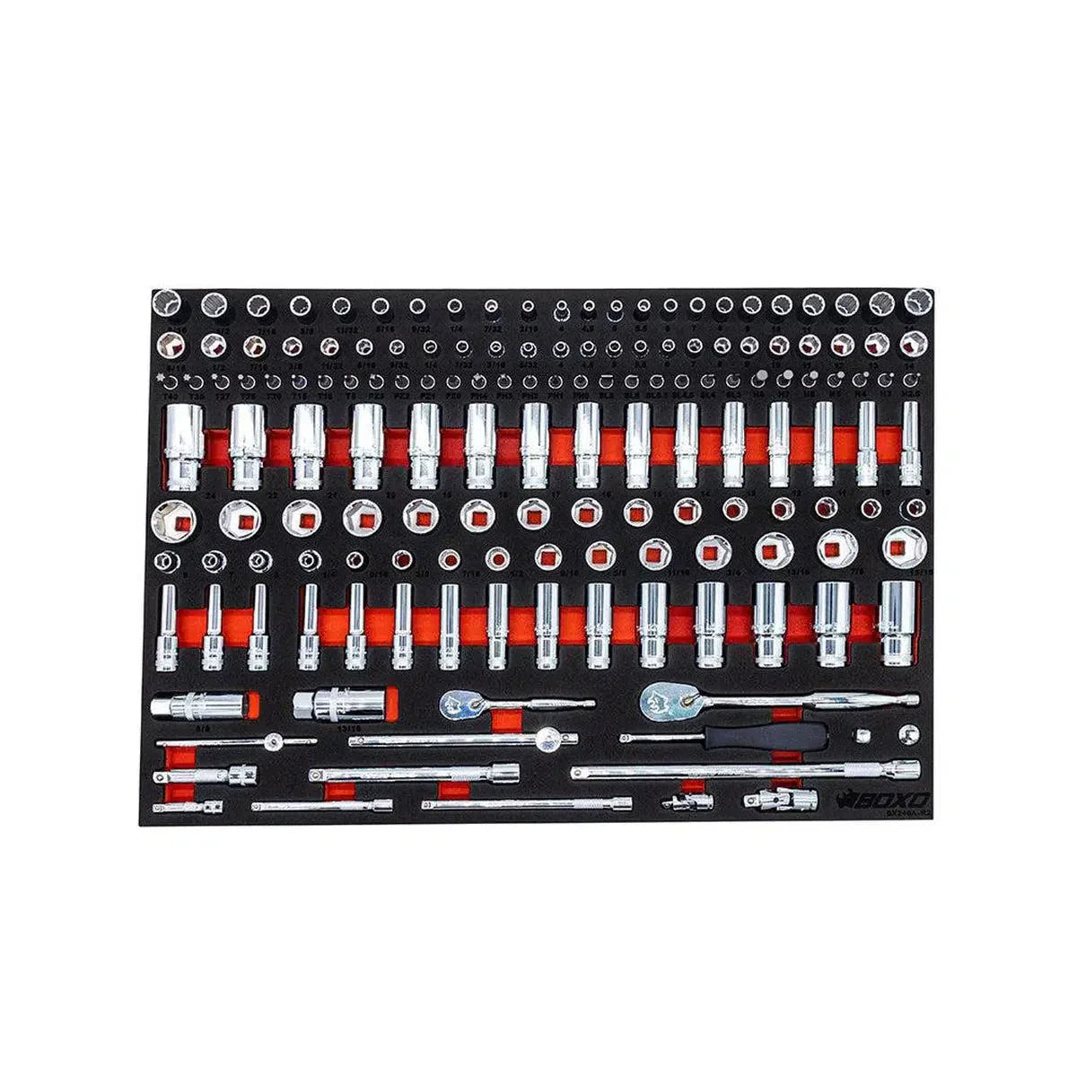 Metric and SAE Master Tool Set | Starter, 222-Pieces Boxo USA - BXE005C-R2