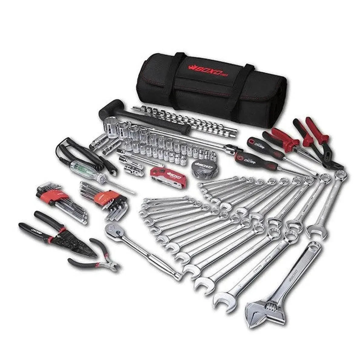 Combo Tool Roll | 82-Piece Metric and SAE Tool Roll and Dry Bag - Boxo USA - PA922