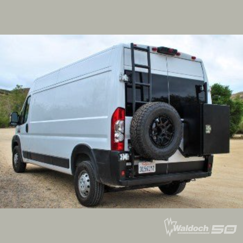 PROMASTER REAR DOOR LADDER/WITH TIRE BOX MOUNT - 210569-FS