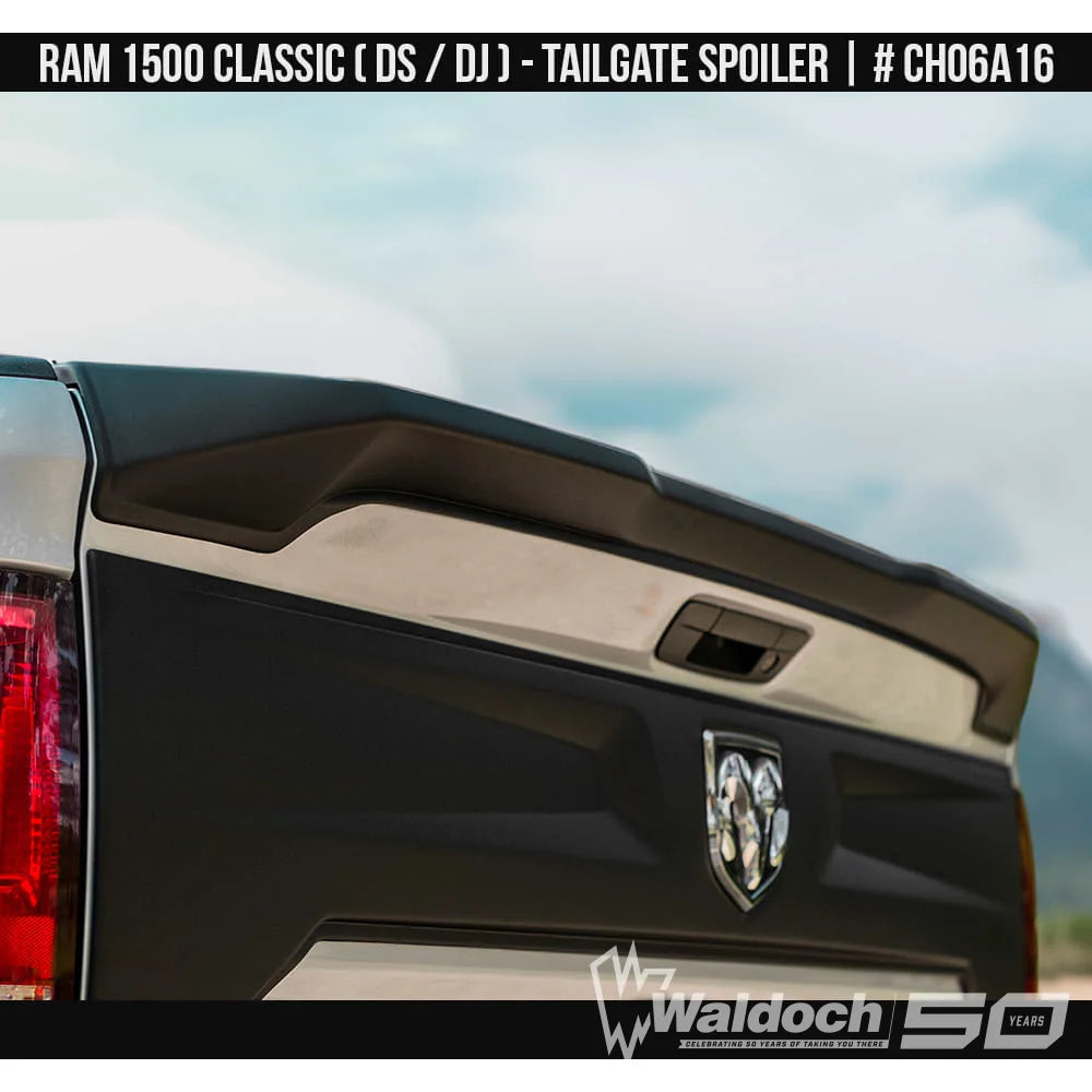 2010-2023 Dodge RAM Classic 1500 Tailgate Spoiler  Painted  Satin Black Install Ready
