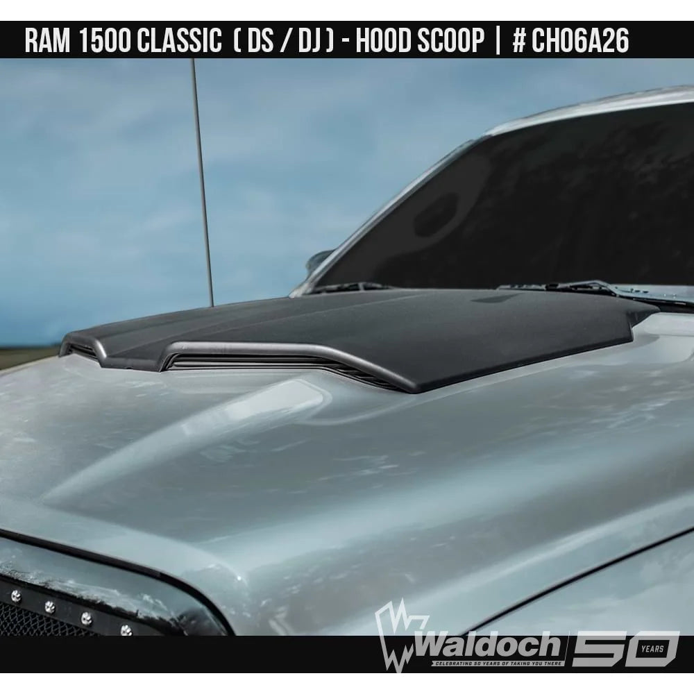 2010-2023 Dodge RAM Classic 1500 Hood Scoop  Painted  Satin Black Install Ready
