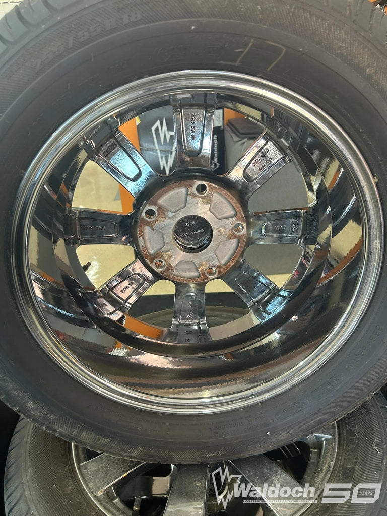 Chrome Ford Wheels 18x7.5 Wheel and MICHELIN Tire, SET OF 4