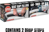 Drop Stop - The Original Patented Car Seat Gap Filler  -  Slide Free Pad and Light