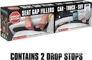 Drop Stop - The Original Patented Car Seat Gap Filler  -  Slide Free Pad and Light