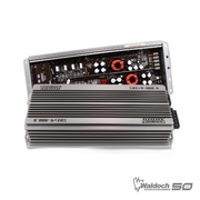 5 Channel Car Audio Amplifier - 4 X 50W + 1 X 225W @ 2 Ohms, 4 X 35W + 1 X 150 W @ 4 Ohms, 2 X 100W Bridged @ 4 Ohms (Ch 1-4)