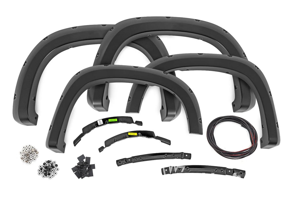 Pocket Fender Flares | GAZ Summit White | Chevy Silverado 1500 2WD/4WD (22-25)