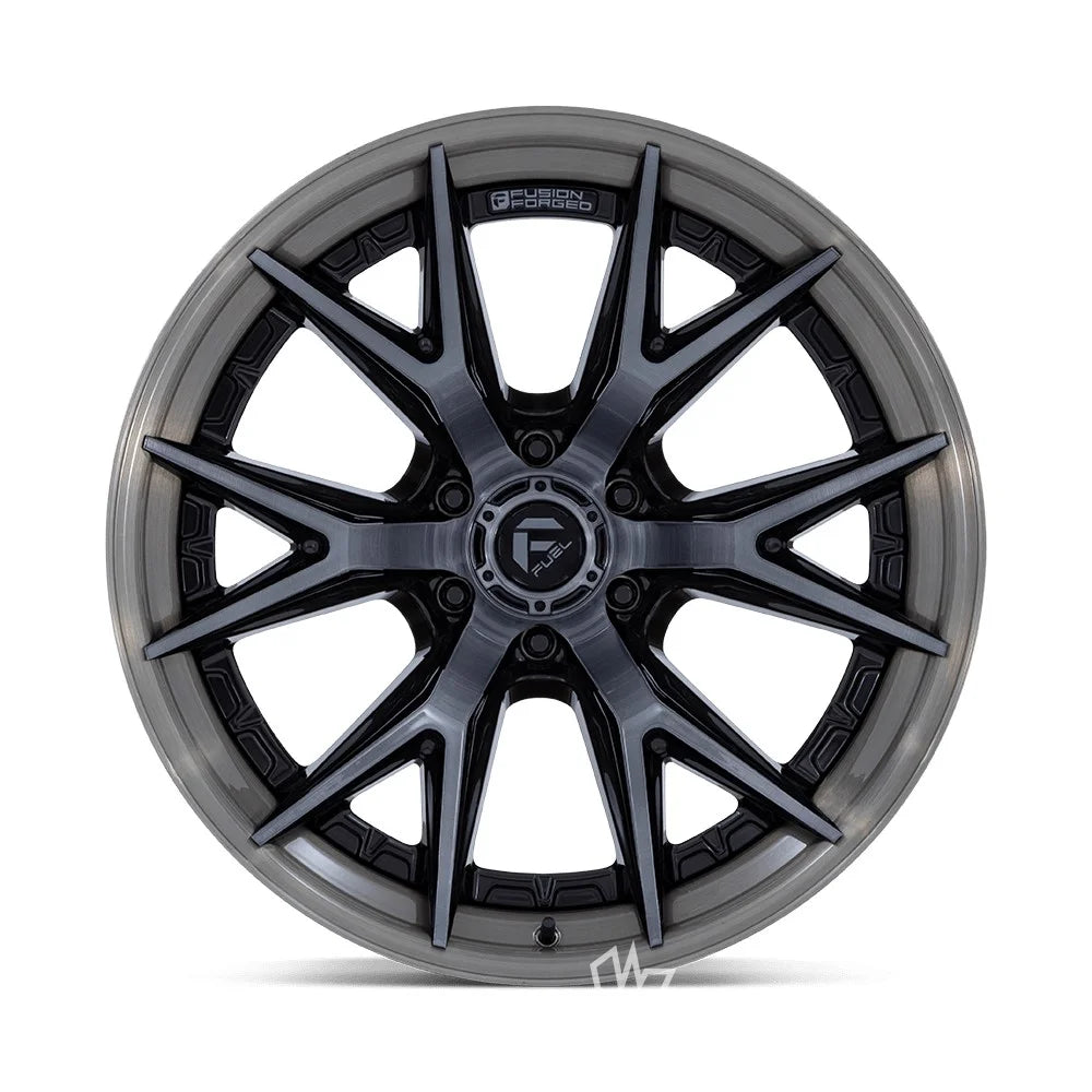 FUEL CATALYST - GLOSS BLACK BRUSHED DARK TINT - 22X12 -44 (8X170)