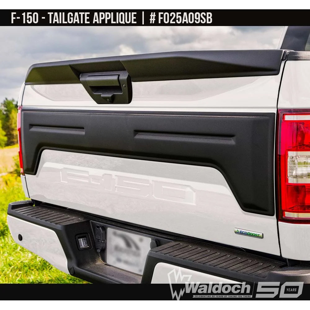 2018-2020 Ford F-150 Tailgate Appliqué  Painted  Satin Black Install Ready