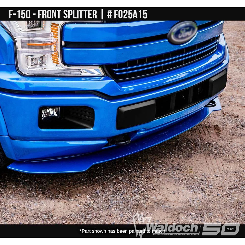 2018-2020 Ford F-150 Front Splitter (only fits under Air Design Front Lower Valance) Painted  Satin Black Install Ready