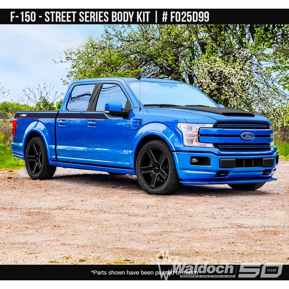 2018-2020 Ford F-150 Street Series Kit (only works on Super Crew cabs with 5.5 ft. Short Box) Painted  Satin Black Install Ready