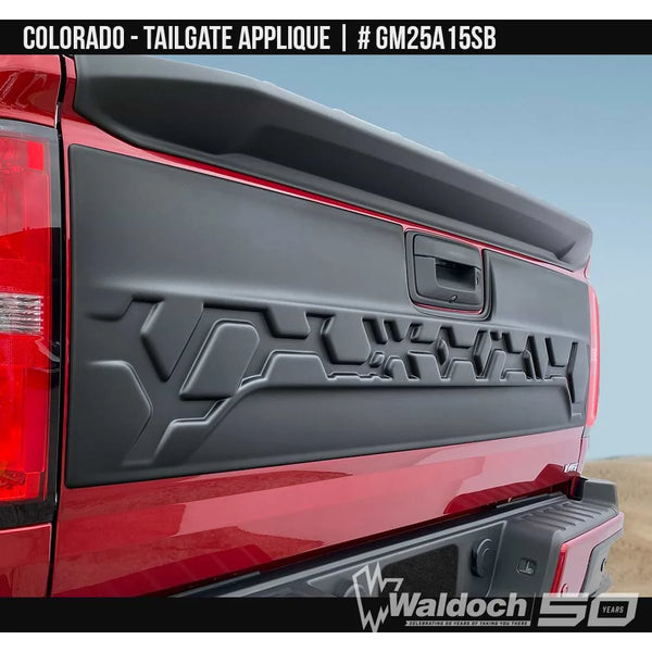2016-2022 Chevrolet Colorado Tailgate Appliqué  Painted  Satin Black Install Ready
