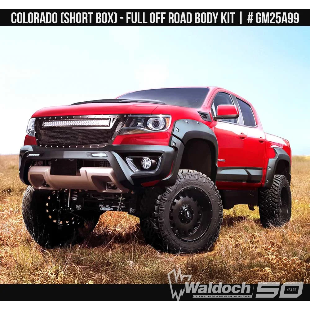 2016-2020 Chevrolet Colorado Off-Road Full Kit (for Short Box) Painted  Satin Black Install Ready