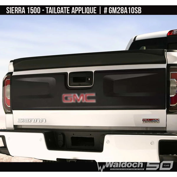 2016-2018 GMC Sierra 1500 Tailgate Appliqué  Painted  Satin Black Install Ready