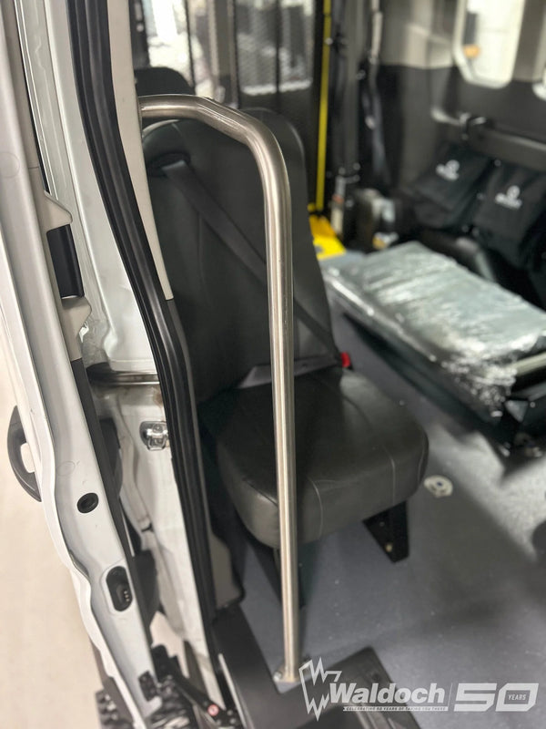 STAINLESS SLIDING DOOR HANDRAIL, LEFT OR RIGHT SIDE PROMASTER