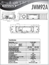 JENSEN WALLMOUNT STEREO/RECEIVER