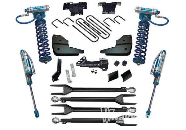 4" 4-Link Lift Kit - 23-24 F-250/F-350 4WD Dsl w/King Frt Clvrs & Res Rr Shcks