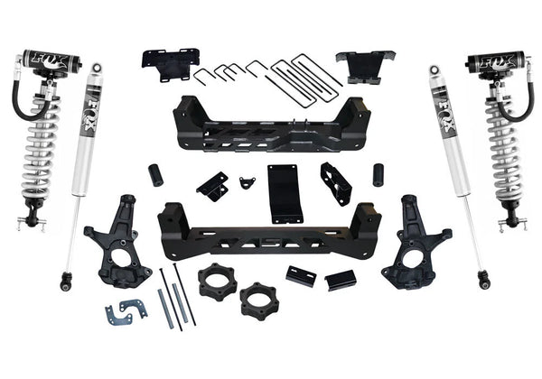 6.5" Lift Kit w/ FOXCoilovers&RrShks - 14-16Silv/Sierra1500 4WDw/CstStlCntrlArms