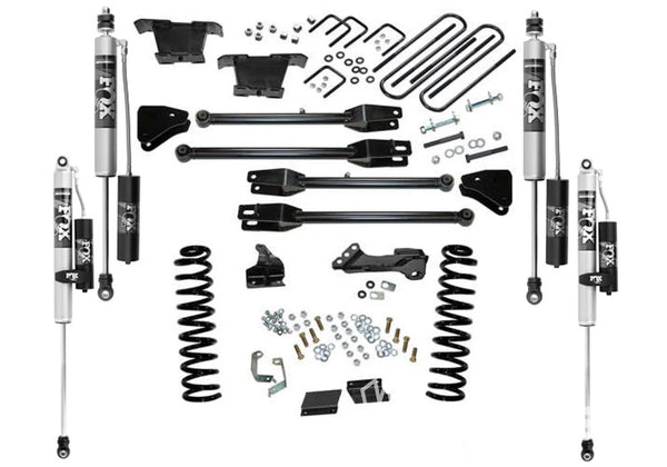 4" Lift Kit w/ FOX 2.0 Reservoir Shocks - 11-16 F250/350 4WD Dsl w/ 4-Link Arms