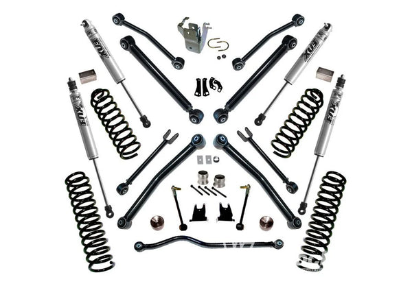 4" Lift Kit - 07-18 Wrangler JK - 4-door - w/ Reflex Ctrl Arms & FOX Shocks