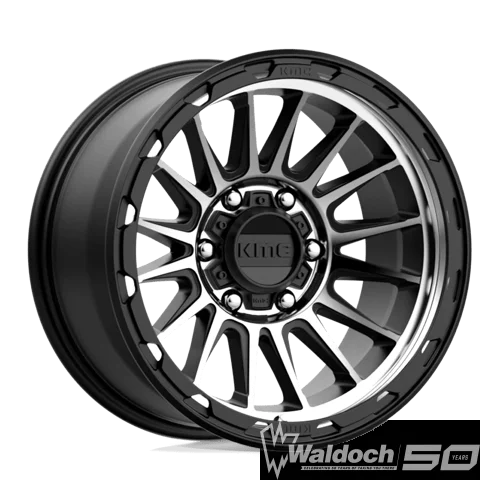 KM542 17X9 6X5.5 S-BLK MACH -12MM