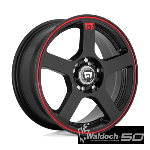MR116 18X8 5X4.25/4.5 M-BLK/RED +45MM