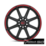 MR142 17X7 5X4.25/4.5 S-BLK RED 40MM