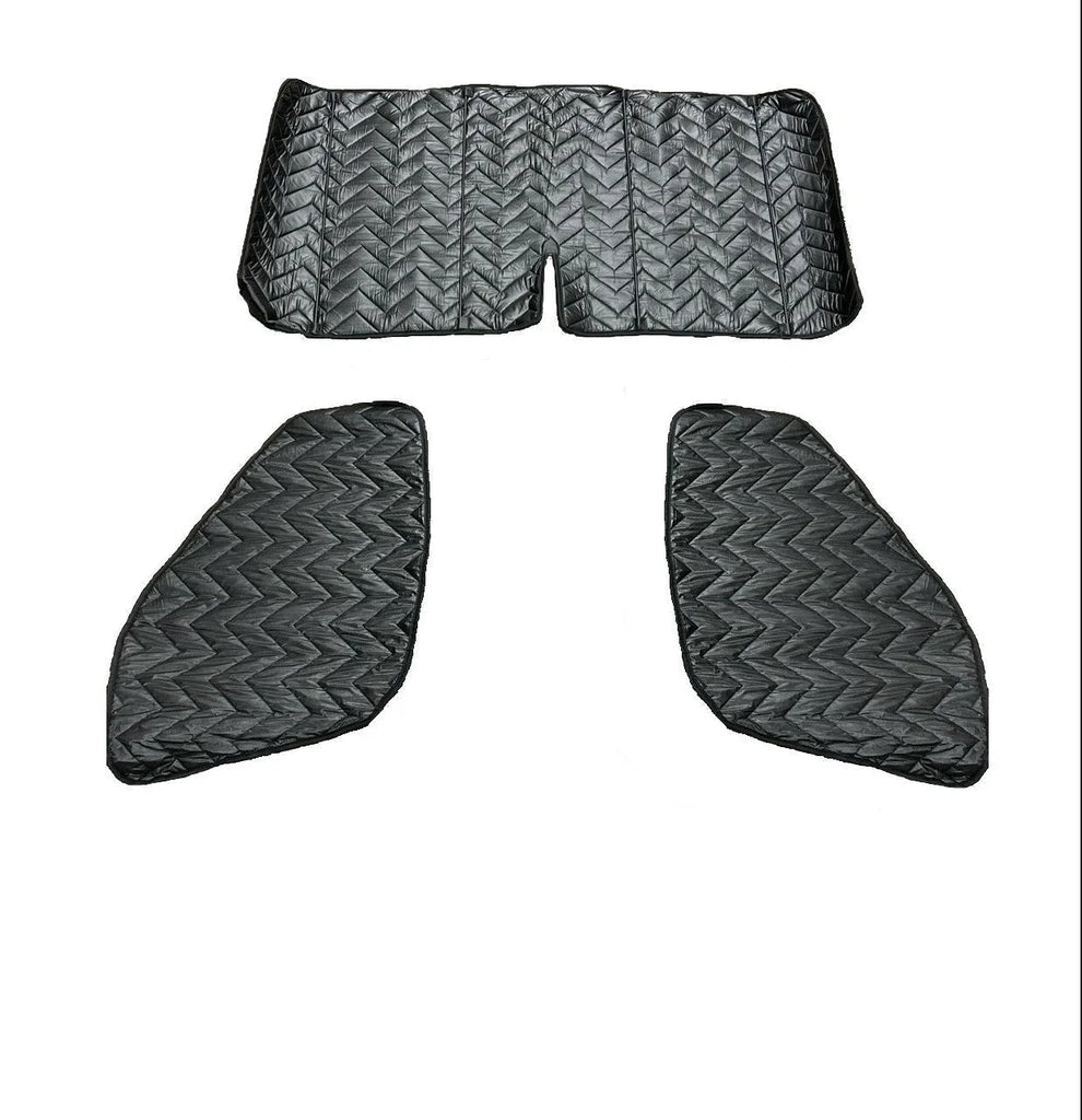 FORD TRANSIT - BLACKOUT WINDOW COVERINGS WINDSHEILD, DRIVER & PASSENGER - BLACK IN COLOR