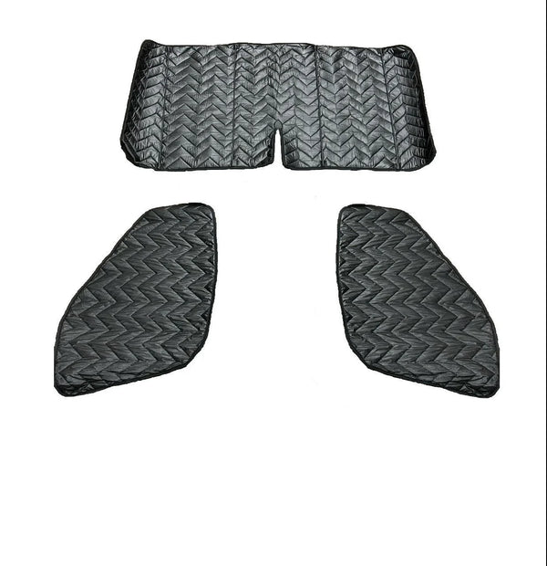 FORD TRANSIT - BLACKOUT WINDOW COVERINGS WINDSHEILD, DRIVER & PASSENGER - BLACK IN COLOR